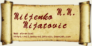 Miljenko Mijatović vizit kartica